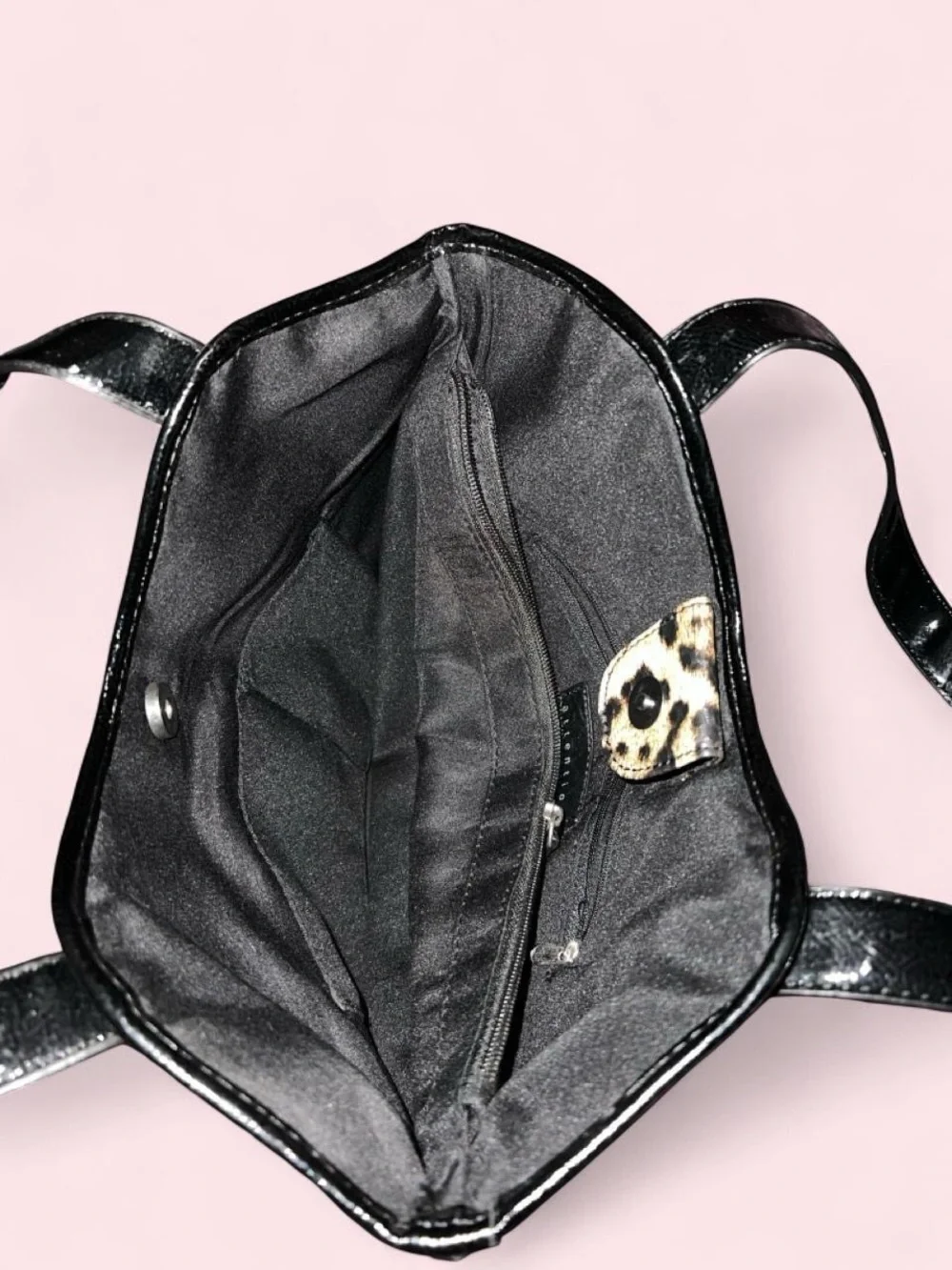 Leopard Print Tote Bag with Black Trim